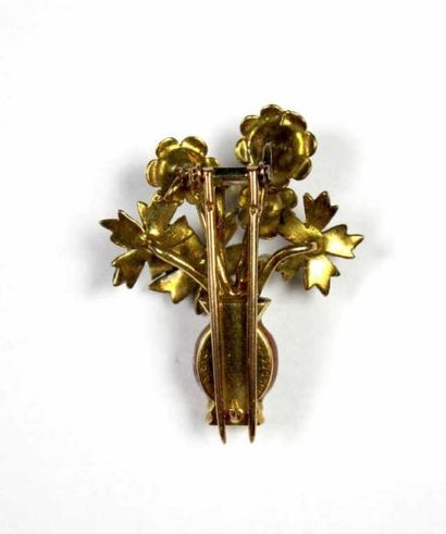 MAUBOUSSIN
Broche en or jaune 18K, figurant...