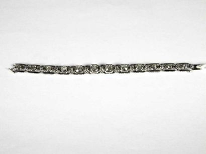 Bracelet articulé en or gris 18K, les maillons...