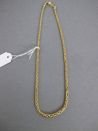 Collier souple en or jaune 18K, les maillons...