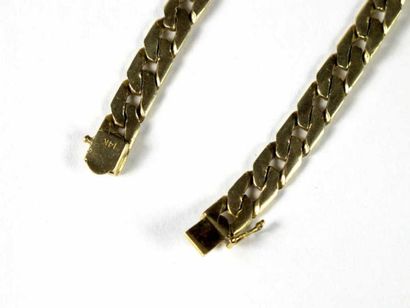 Bracelet articulé en or jaune 14K (585 millièmes),...