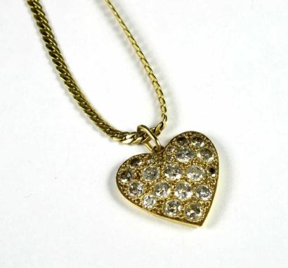 Collier souple en or jaune 18K, retenant...
