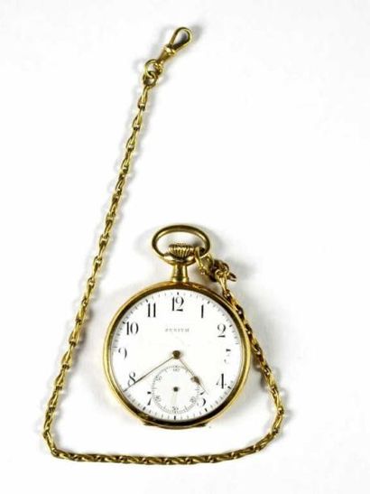 ZENITH
Montre de poche en or jaune 18K, le...
