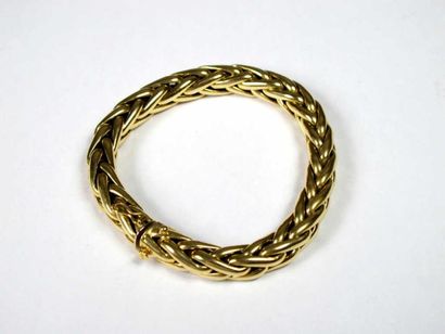 Bracelet souple en or jaune 18K, à maille...