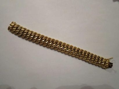 Bracelet articulé en or jaune 18K, les doubles...