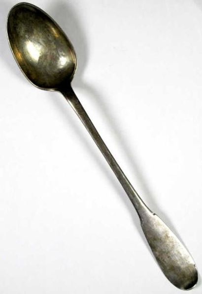 Cuiller à ragoût en argent, modèle uniplat....