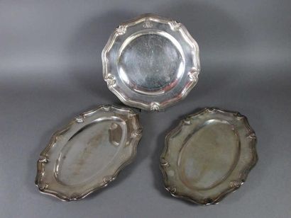Ensemble en argent comprenant: une paire...