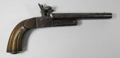 Pistolet double à coffre à broche, calibre...