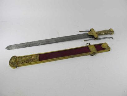 Glaive de l'Ecole de Mars. Monture en bronze...