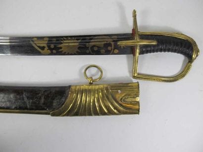 Sabre d'officier de hussard. Poignée recouverte...