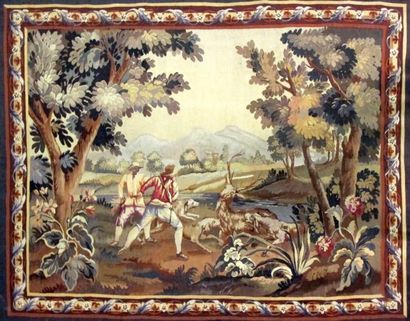 AUBUSSON
Tapisserie à décor d'une scène de...
