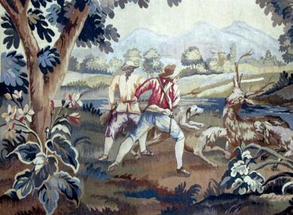 AUBUSSON
Tapisserie à décor d'une scène de...