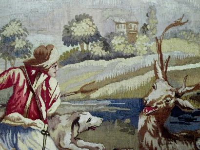 AUBUSSON
Tapisserie à décor d'une scène de...
