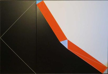 YASUKAWA Hiroshi (né en 1931)
Diptyque. Composition...