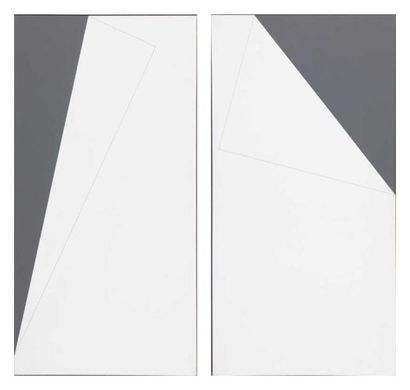 YASUKAWA Hiroshi (né en 1931)
Diptyque. Composition...