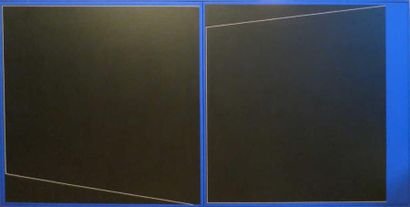 YASUKAWA Hiroshi (né en 1931)
Diptyque. Composition...