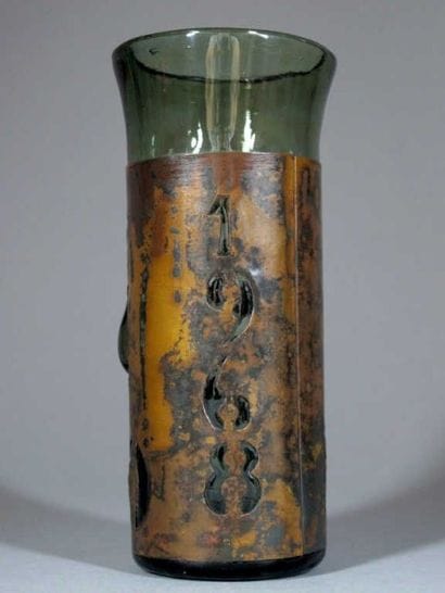 JEUX OLYMPIQUES / Mexico 1968. Vase en verre...