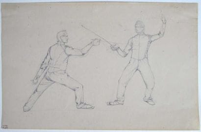 ESCRIME. DAUZATS Adrien (Bordeaux 1804-Paris...