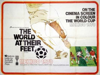 FOOTBALL. Mexico, 1970. Affiche du film officiel...