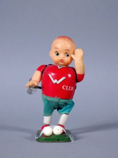 FOOTBALL. Petit automate en fer et plastique...