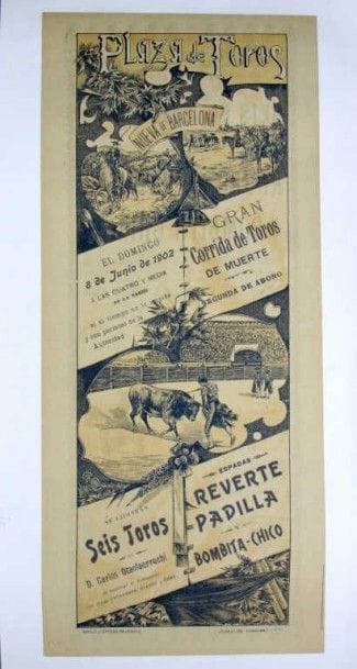 TAUROMACHIE. Lot de dix affichettes lithographiées...