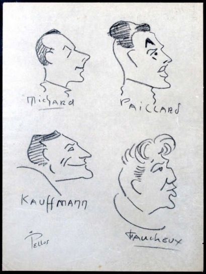CYCLISME. PELLOS René (1900-1998). Trois...