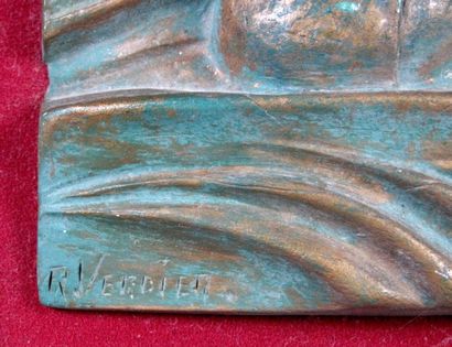 SPORTS NAUTIQUES / AVIRON. VERDIER R. Bas-relief...