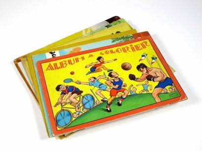 OMNISPORTS. Ensemble de dix albums de coloriage...