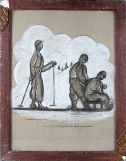 SPORTS D'HIVER. BOMPARD J-M (XXe siècle)....
