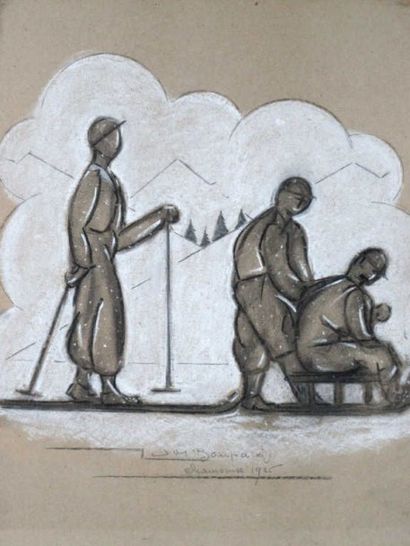 SPORTS D'HIVER. BOMPARD J-M (XXe siècle)....