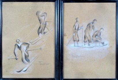 SPORTS D'HIVER. HEMJIC Marcel Jacques (c.1894-?)....