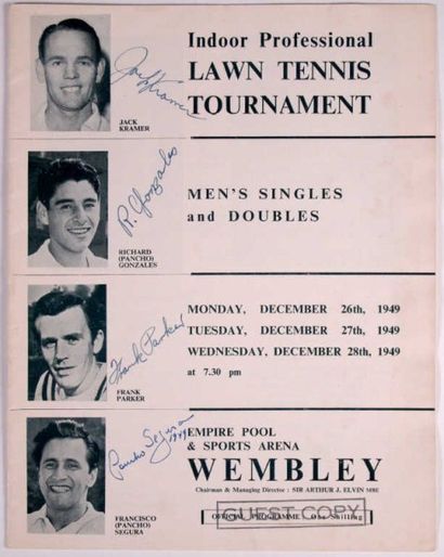 TENNIS. Lot de quatre programmes, comprenant:...