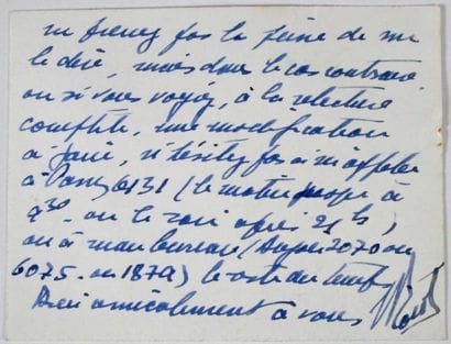 TENNIS. Deux cartes autographes signées de...
