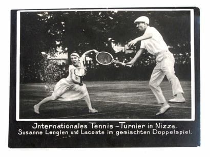 TENNIS. Lot comprenant: deux cartes-photos...