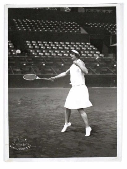 TENNIS. Lot comprenant: deux cartes-photos...