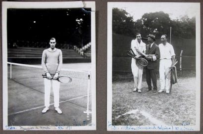 TENNIS. Ensemble de huit albums familiaux...
