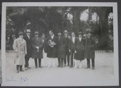 TENNIS. Ensemble de huit albums familiaux...
