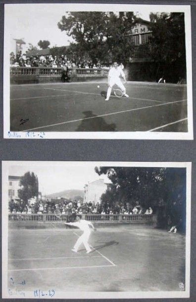 TENNIS. Ensemble de huit albums familiaux...