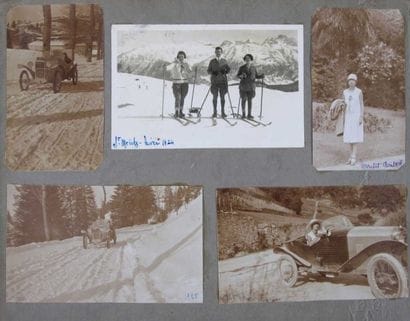 TENNIS. Ensemble de huit albums familiaux...
