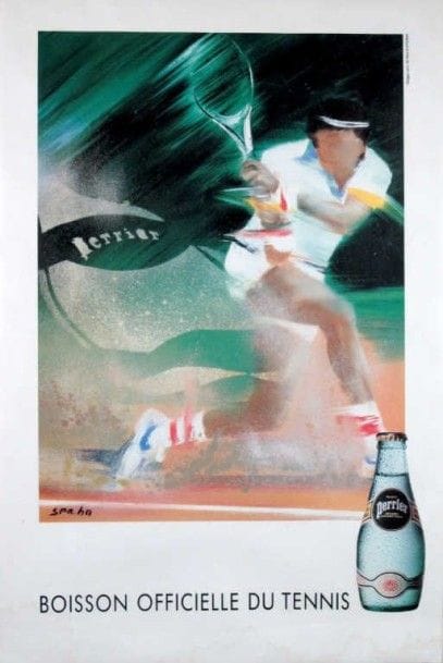 TENNIS. Affiche entoilée 