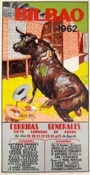 TAUROMACHIE. Lot de dix affichettes lithographiées...