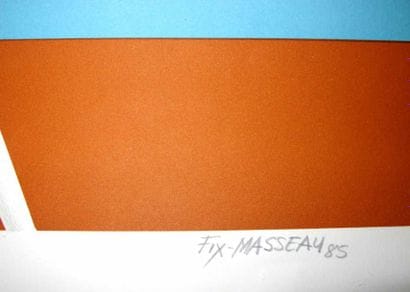 TENNIS. Affiche lithographiée signée au crayon:...