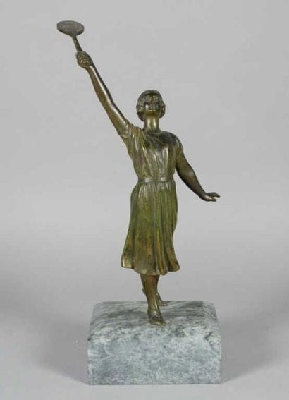 TENNIS. Ecole française vers 1920-1930. 