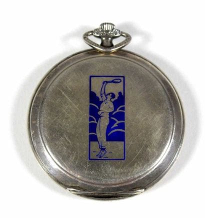 TENNIS. Montre de gousset en argent de la...