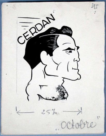 OMNISPORTS. SIRO (1914-2005). Huit caricatures...