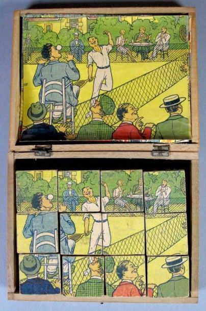 TENNIS. Deux jeux de cubes dans leur coffret...