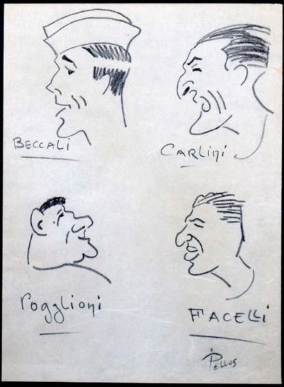 ATHLETISME. PELLOS René (1900-1998). Deux...