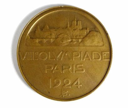 JEUX OLYMPIQUES / Paris 1924. Médaille officielle...