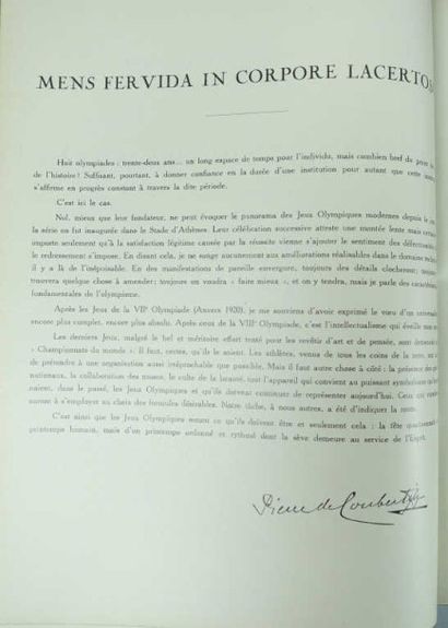 JEUX OLYMPIQUES / Paris 1924 - Chamonix 1924....