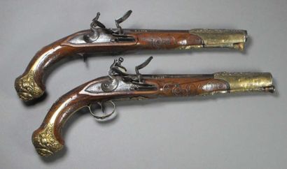 Paire de pistolets à silex pour l'Orient....