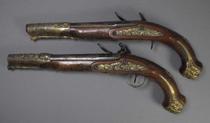 Paire de pistolets à silex pour l'Orient....